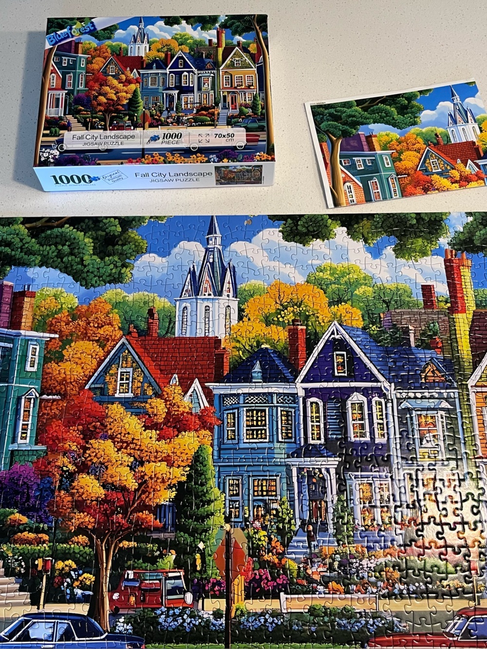 Fall City Landscape Puzzle 1000 pieces